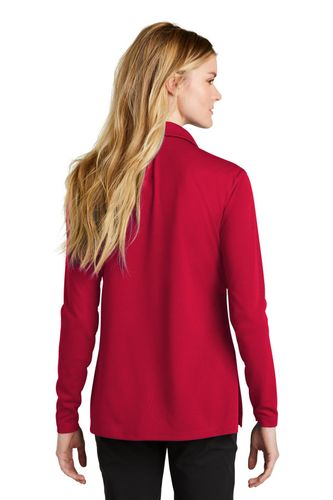Nike Ladies Dri-FIT Micro Pique 2.0 Long Sleeve Polo NKDC2105 image thumbnail