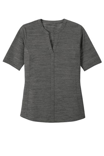 Port Authority Women's Stretch Heather Open Neck Top LK583 image thumbnail Port Authority Women's Stretch Heather Open Neck Top LK583 image thumbnail
