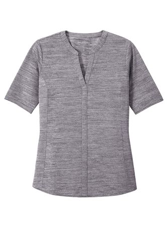 Port Authority Women's Stretch Heather Open Neck Top LK583 image thumbnail Port Authority Women's Stretch Heather Open Neck Top LK583 image thumbnail