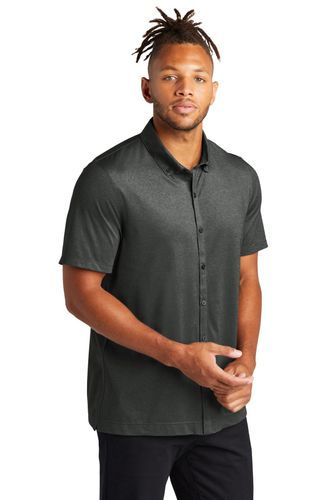 Mercer+Mettle Stretch Pique Full-Button Polo MM1006 image thumbnail