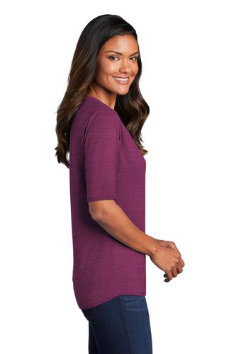 Port Authority Women's Stretch Heather Open Neck Top LK583 image thumbnail Port Authority Women's Stretch Heather Open Neck Top LK583 image thumbnail