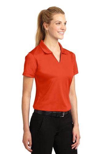 Sport-Tek Women's Dri-Mesh V-Neck Polo. L469 image thumbnail