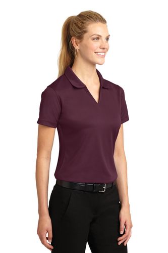 Sport-Tek Women's Dri-Mesh V-Neck Polo. L469 image thumbnail