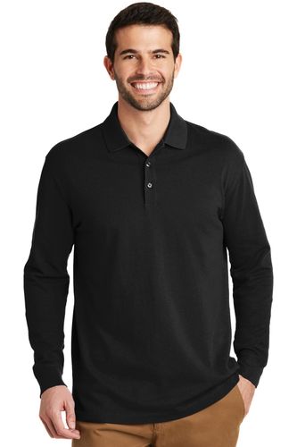 Port Authority EZCotton Long Sleeve Polo. K8000LS image thumbnail Port Authority EZCotton Long Sleeve Polo. K8000LS image thumbnail
