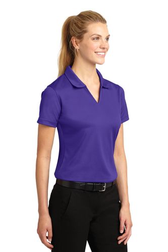 Sport-Tek Women's Dri-Mesh V-Neck Polo. L469 image thumbnail