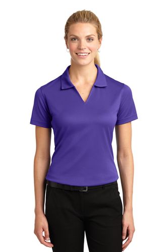 Sport-Tek Women's Dri-Mesh V-Neck Polo. L469 image thumbnail