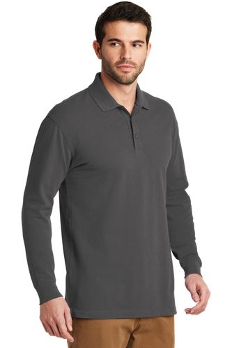 Port Authority EZCotton Long Sleeve Polo. K8000LS image thumbnail Port Authority EZCotton Long Sleeve Polo. K8000LS image thumbnail