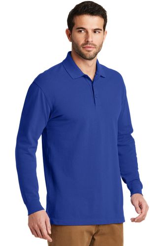 Port Authority EZCotton Long Sleeve Polo. K8000LS image thumbnail Port Authority EZCotton Long Sleeve Polo. K8000LS image thumbnail