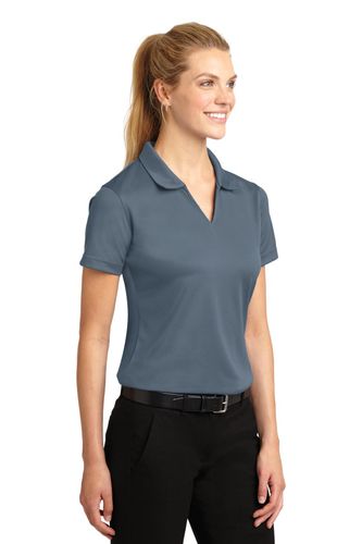 Sport-Tek Women's Dri-Mesh V-Neck Polo. L469 image thumbnail