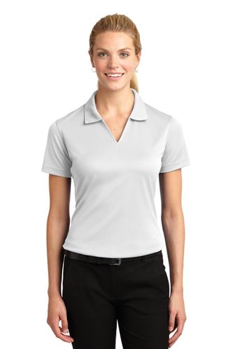 Sport-Tek Women's Dri-Mesh V-Neck Polo. L469 image thumbnail