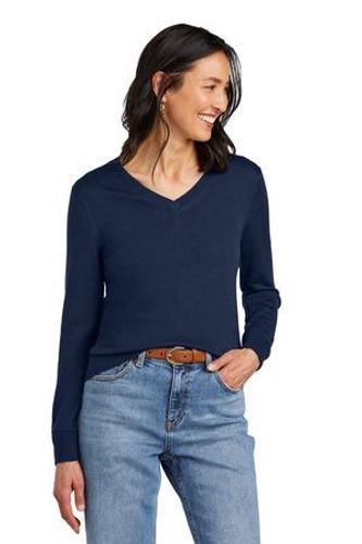 Brooks Brothers Women's Washable Merino V-Neck Sweater BB18411 image thumbnail