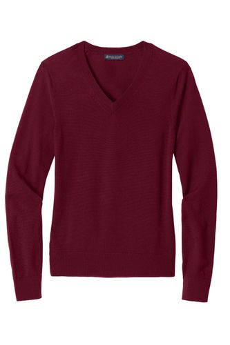 Brooks Brothers Women's Washable Merino V-Neck Sweater BB18411 image thumbnail