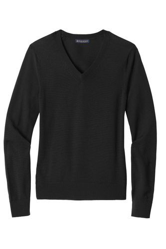 Brooks Brothers Women's Washable Merino V-Neck Sweater BB18411 image thumbnail