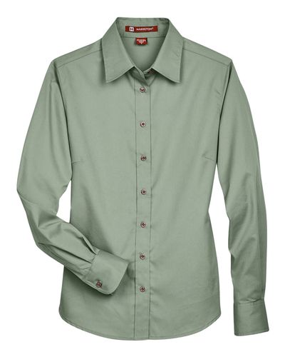 Women's Easy Blend™ Long Sleeve Twill Dress Shirt with Stain-Release - M500W image thumbnail