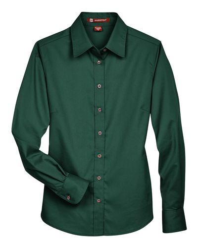 Women's Easy Blend™ Long Sleeve Twill Dress Shirt with Stain-Release - M500W image thumbnail