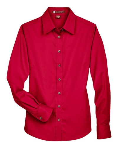 Women's Easy Blend™ Long Sleeve Twill Dress Shirt with Stain-Release - M500W image thumbnail