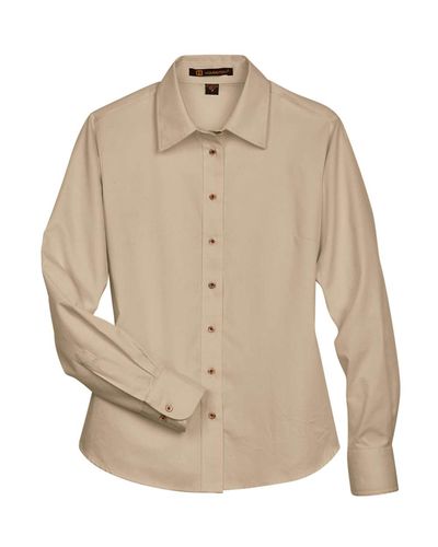 Women's Easy Blend™ Long Sleeve Twill Dress Shirt with Stain-Release - M500W image thumbnail