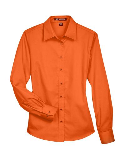 Women's Easy Blend™ Long Sleeve Twill Dress Shirt with Stain-Release - M500W image thumbnail