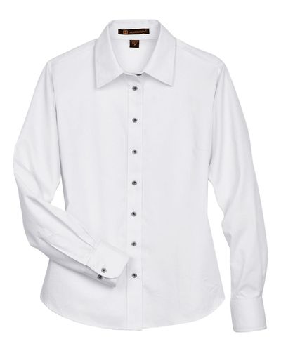 Women's Easy Blend™ Long Sleeve Twill Dress Shirt with Stain-Release - M500W image thumbnail