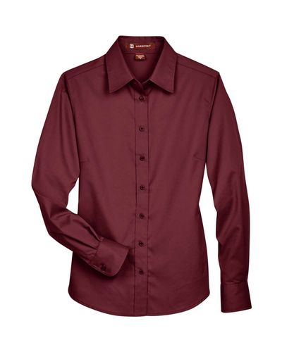 Women's Easy Blend™ Long Sleeve Twill Dress Shirt with Stain-Release - M500W image thumbnail