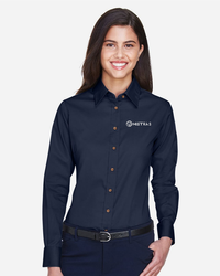 Image of Women's Easy Blend™ Long Sleeve Twill Dress Shirt with Stain-Release - M500W