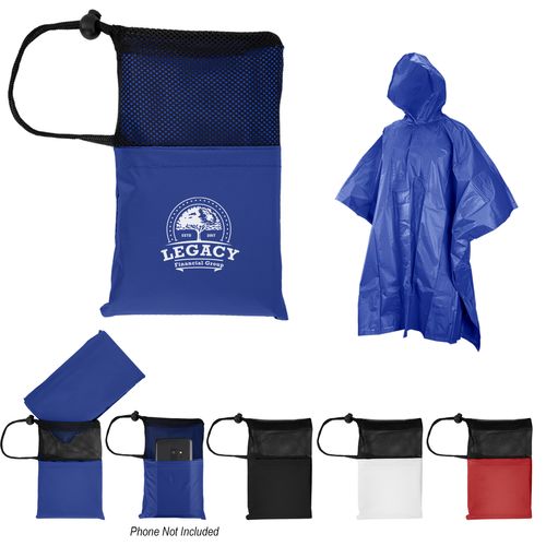 PEVA Poncho With Drawstring Pouch image thumbnail PEVA Poncho With Drawstring Pouch image thumbnail
