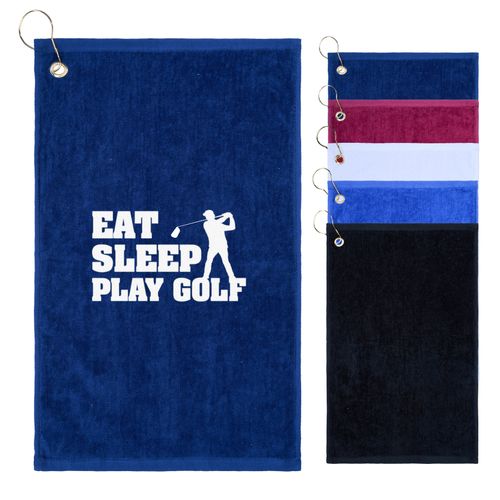 11" X 18" Cotton Velour Hemmed Golf Towels image thumbnail