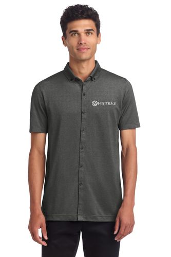 Mercer+Mettle Stretch Pique Full-Button Polo MM1006 image thumbnail Mercer+Mettle Stretch Pique Full-Button Polo MM1006 image thumbnail