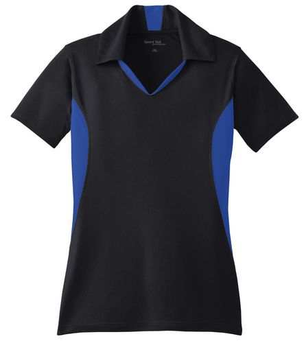 Sport-Tek Women's Side Blocked Micropique Sport-Wick Polo. LST655 image thumbnail Sport-Tek Women's Side Blocked Micropique Sport-Wick Polo. LST655 image thumbnail