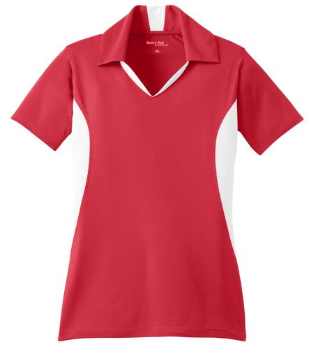 Sport-Tek Women's Side Blocked Micropique Sport-Wick Polo. LST655 image thumbnail Sport-Tek Women's Side Blocked Micropique Sport-Wick Polo. LST655 image thumbnail