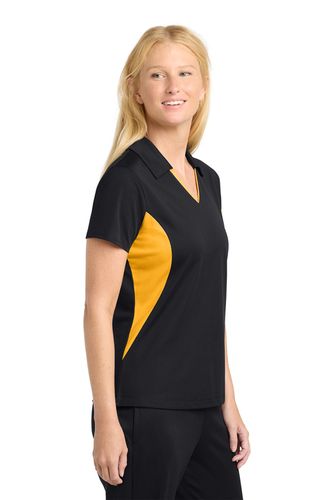 Sport-Tek Women's Side Blocked Micropique Sport-Wick Polo. LST655 image thumbnail Sport-Tek Women's Side Blocked Micropique Sport-Wick Polo. LST655 image thumbnail