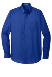 Image of Port Authority Long Sleeve Carefree Poplin Shirt. W100