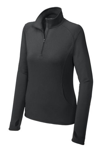 Sport-Tek Women's Sport-Wick Stretch 1/4-Zip Pullover.  image thumbnail