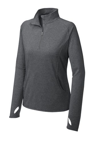 Sport-Tek Women's Sport-Wick Stretch 1/4-Zip Pullover.  image thumbnail