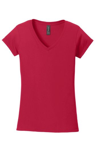 Gildan Softstyle Ladies Fit V-Neck T-Shirt.  image thumbnail