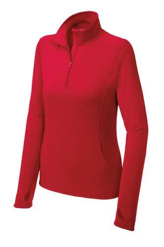 Sport-Tek Women's Sport-Wick Stretch 1/4-Zip Pullover.  image thumbnail