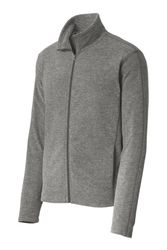 Image of Port Authority Heather Microfleece Full-Zip Jacket. 