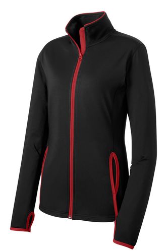 Sport-Tek Women's Sport-Wick Stretch Contrast Full-Zip Jacket. image thumbnail