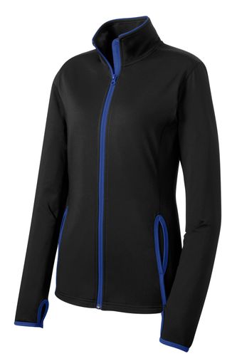 Sport-Tek Women's Sport-Wick Stretch Contrast Full-Zip Jacket. image thumbnail