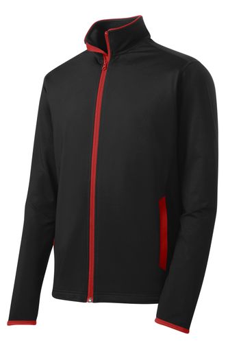 Sport-Tek Sport-Wick Stretch Contrast Full-Zip Jacket.  image thumbnail