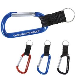 Image of CB207 – Carabiner With Strap And Split Ring Keychain