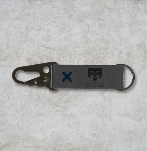 Busker Leather Keychain with Antique Nickel Carabiner image thumbnail