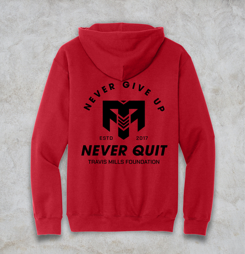 Gildan Softstyle Pullover Hooded Sweatshirt Never Quit image thumbnail