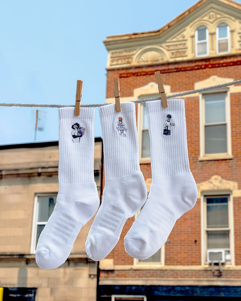 Image of RUN THE BLOCK SOCKS