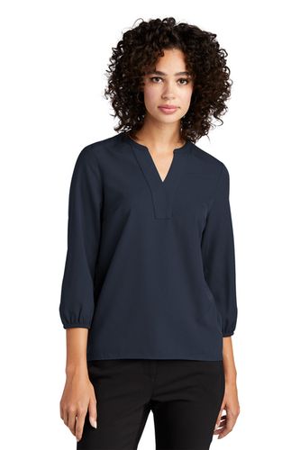 MERCER+METTLE Women's Stretch Crepe 3/4-Sleeve Blouse MM2011 image thumbnail