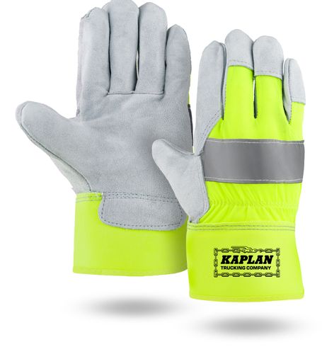 KAPLAN - Hi-Viz Suede Cowhide Leather Palm Gloves image thumbnail