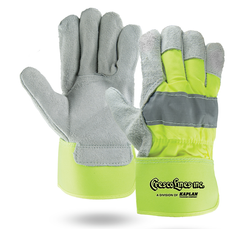 Image of CRESCO LINES - Hi-Viz Suede Cowhide Leather Palm Gloves