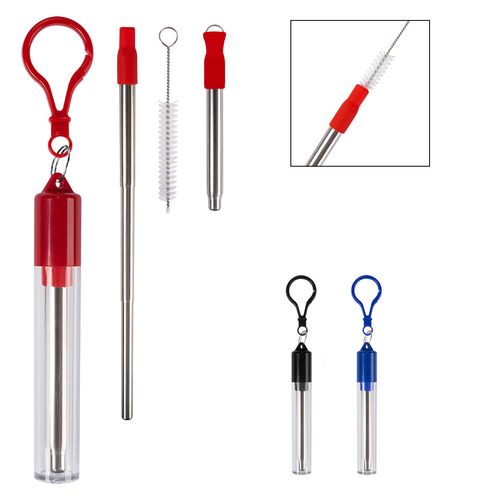 Collapsible Stainless Steel Straw Kit image thumbnail