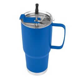 Image of 30 oz. Lisbon Stainless Steel Tumbler With Straw