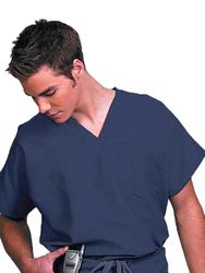 Image of Fashion Seal - Fashion Poplin - Unisex 1-Pocket Top in Navy (1)